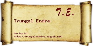 Trungel Endre névjegykártya